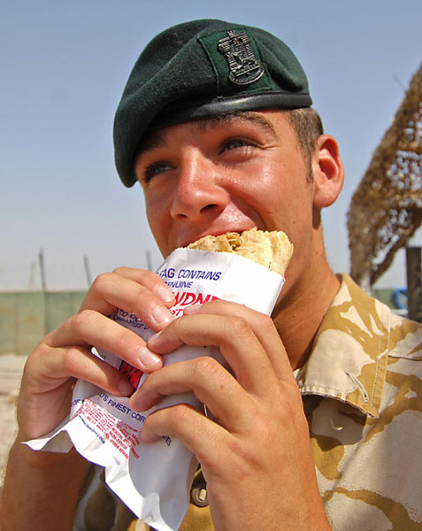 Royal Marine Eating Pasty